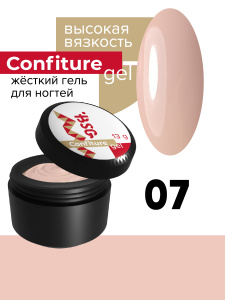 BSG Жёсткий гель для наращивания Confiture №07 ВЫСОКАЯ ВЯЗКОСТЬ -Персиково-бежевый 13г