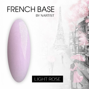 NARTIST База камуфляж french base Light rose, 15 мл