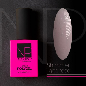 NARTIST Polygel Liquid Shimmer Light Rose, 15ml