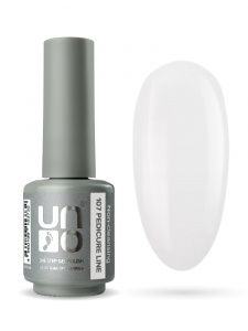 UNO Гель-лак однофазный PEDICURE LINE 107 белый, 8г