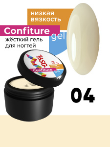 BSG Жёсткий гель для наращивания Confiture №04 НИЗКАЯ ВЯЗКОСТЬ -Молочно-персиковый (13 г)