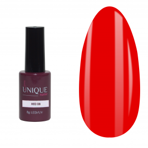 Unique Гель-лак Red 08, 8 ml