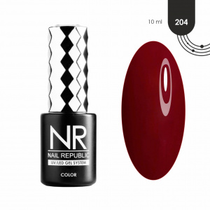 NR-204 Perfect red гель-лак, Перламутрово-рубиновый (10 мл)