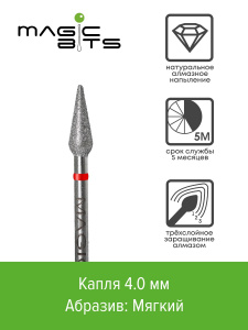 Алмазная капля педикюрная(абразивность:мягкая) Артикул:КАПк