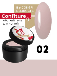 BSG Жёсткий гель для наращивания Confiture №02 ВЫСОКАЯ ВЯЗКОСТЬ - Светло-бежевый 13г