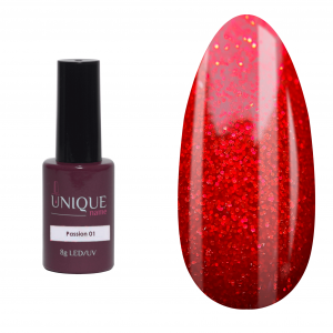Unique Гель-лак Passion 01, 8 ml