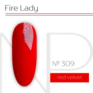 NARTIST гель-лак 309, Red velvet