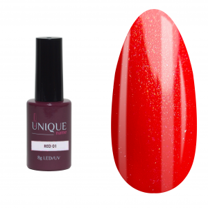 Unique Гель-лак Red 01, 8 ml
