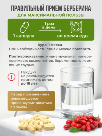 Vegannova бад к пище Берберин (комплекс Барбариса) 60 капсул